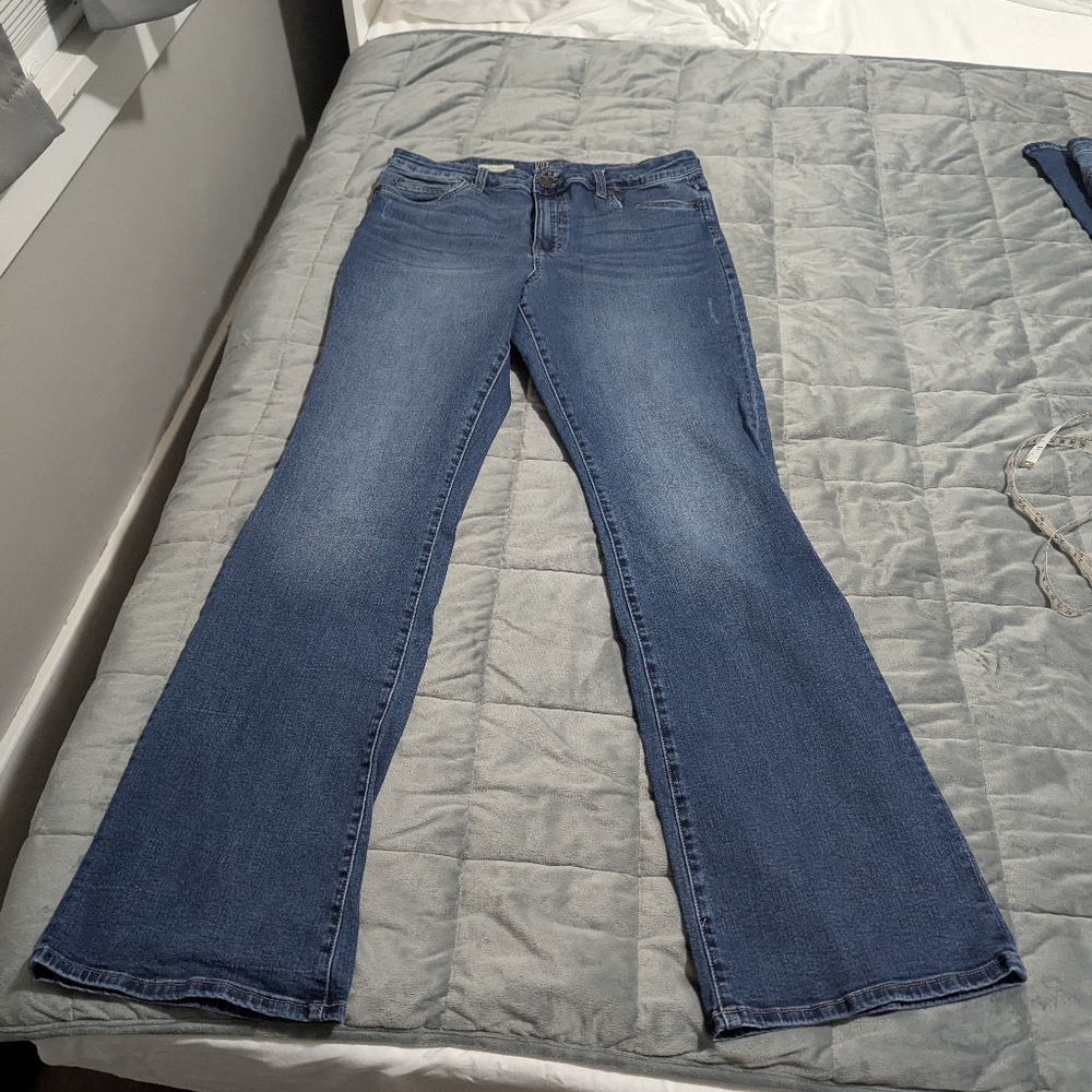 Kut From The Kloth Nicole Blue Flare Leg Jeans